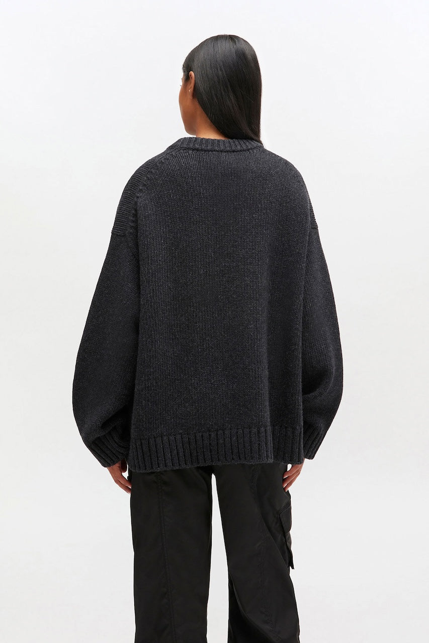 Chunky Wool Mix Sweater phantom