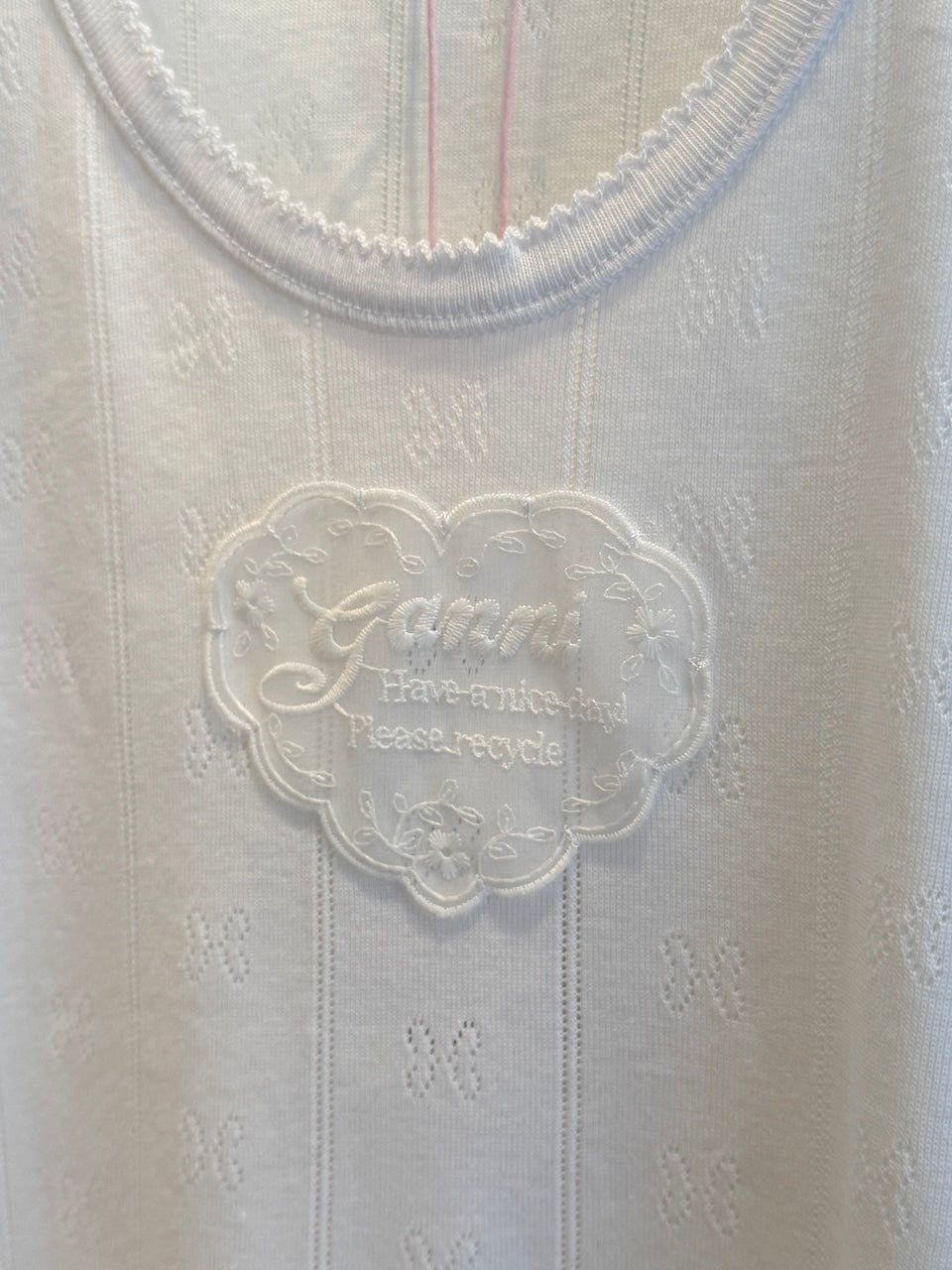 Compact Pointelle Rib Jersey Tank Top bright white
