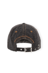 GANNI Denim Cap washed black