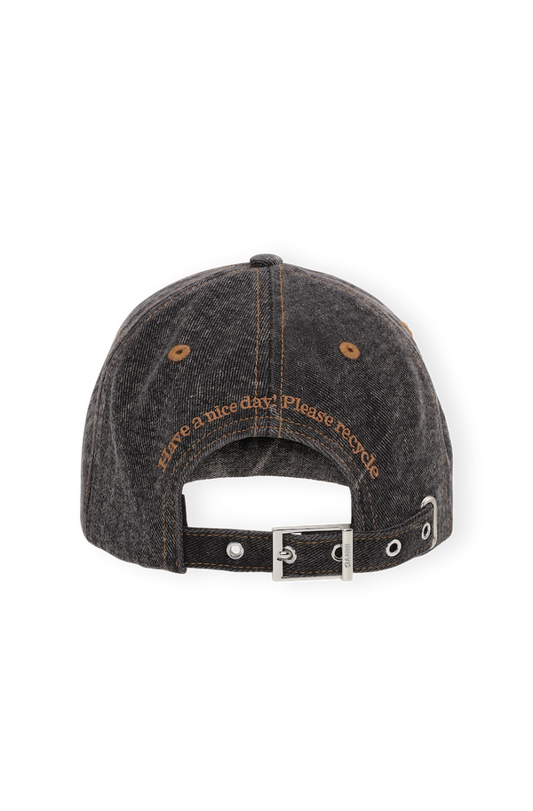 GANNI Denim Cap washed black