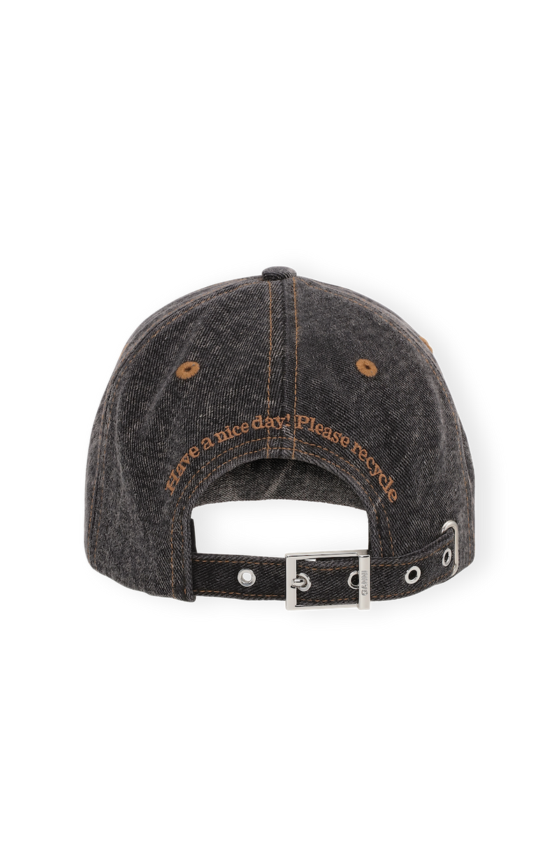 GANNI Denim Cap washed black