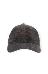 GANNI Denim Cap washed black