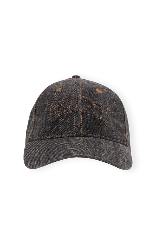 GANNI Denim Cap washed black