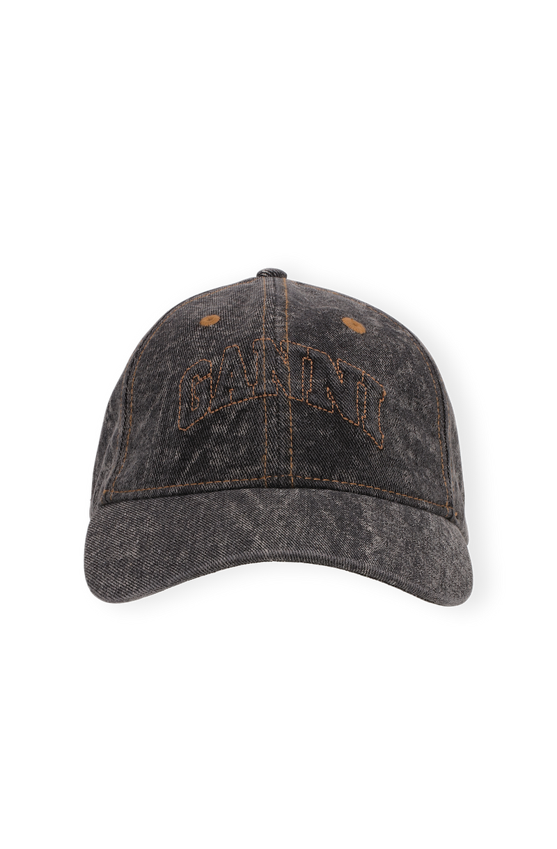 GANNI Denim Cap washed black