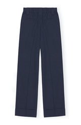 Drapey Melange High Waist Pants sky captain