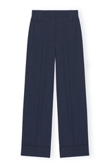 Drapey Melange High Waist Pants sky captain
