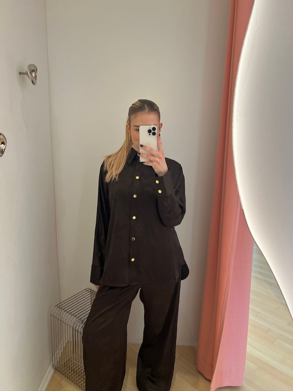 Satin Jacquard Shirt demitasse