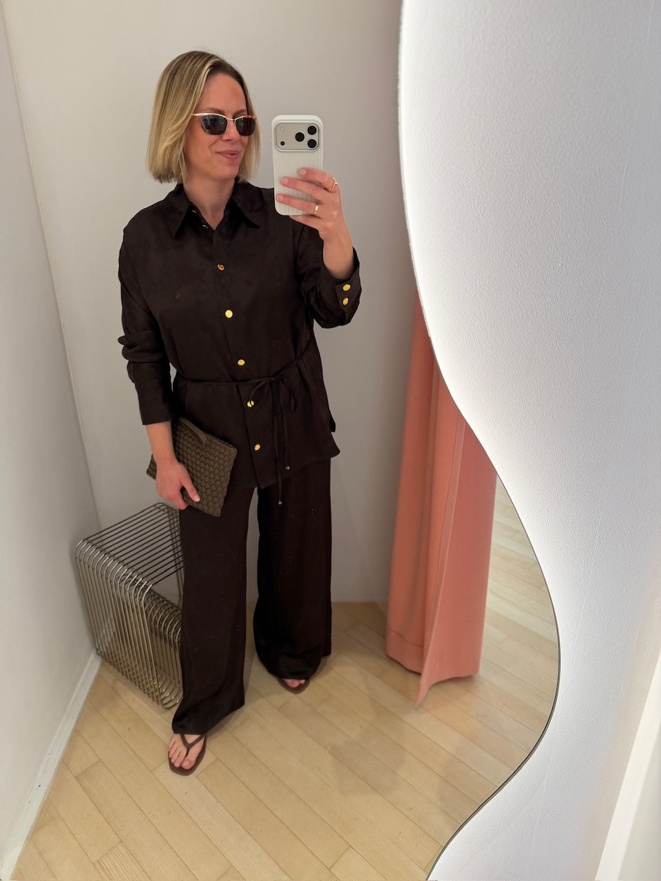 Satin Jacquard Shirt demitasse