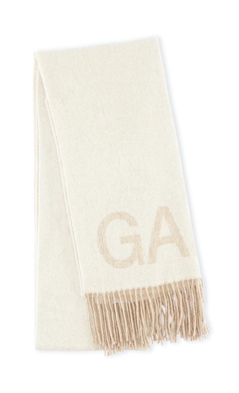Fringed Wool Scarf egret