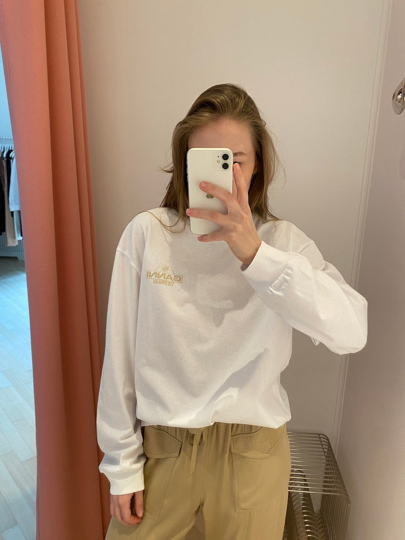 Future Heavy Jersey Palm Long Sleeve T-shirt bright white