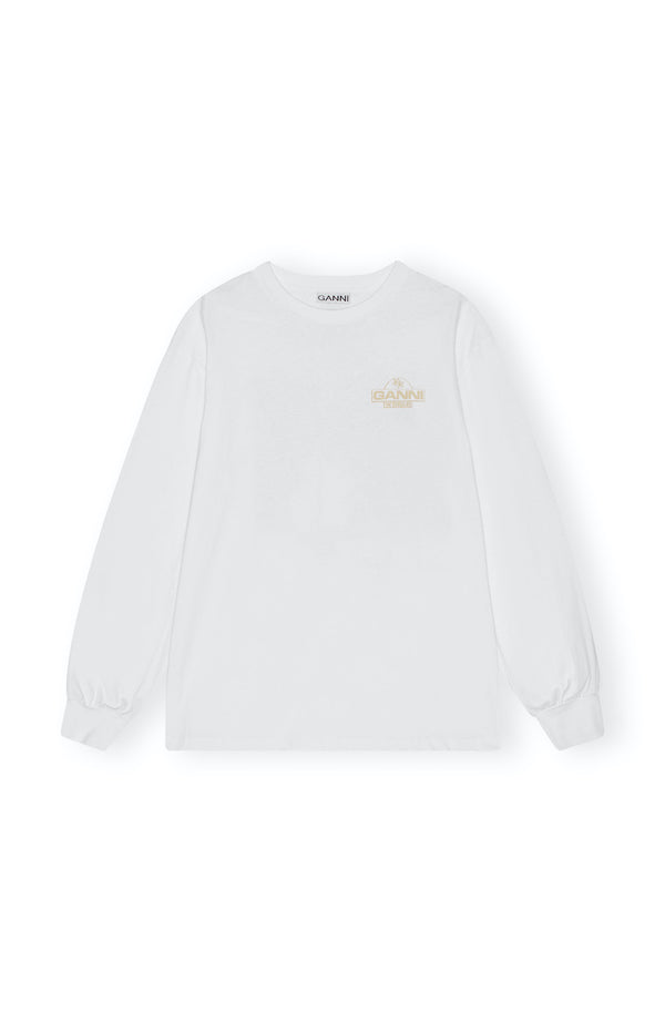 Future Heavy Jersey Palm Long Sleeve T-shirt bright white