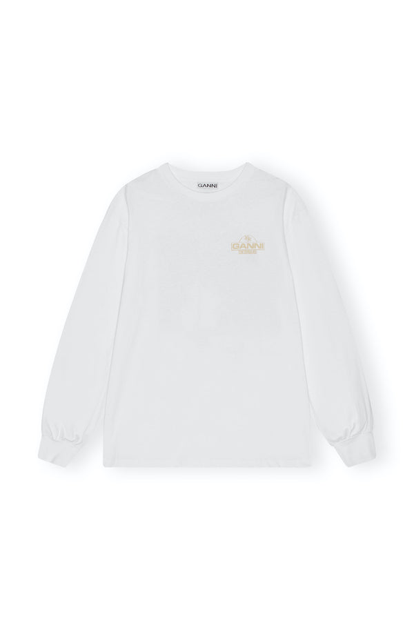 Future Heavy Jersey Palm Long Sleeve T-shirt bright white