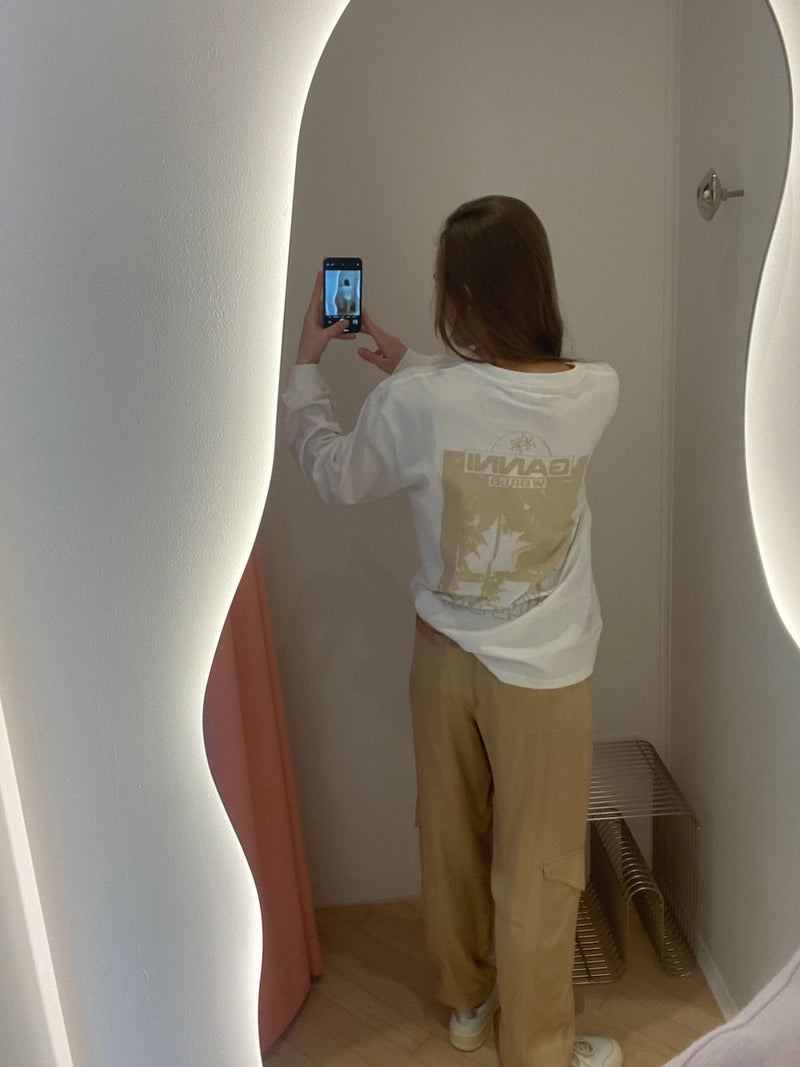 Future Heavy Jersey Palm Long Sleeve T-shirt bright white