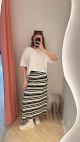 Future Viscose Rib Long Skirt multicolour