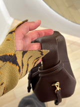 Ganni Hobo Mini Grained chicory coffee