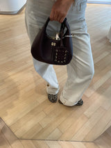 Ganni Hobo Mini Grained chicory coffee