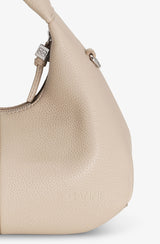 Ganni Hobo Mini Grained white pepper