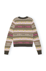 Logo Wool Mix Cardigan kalamata