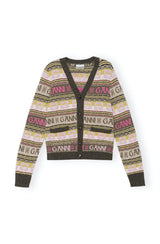 Logo Wool Mix Cardigan kalamata