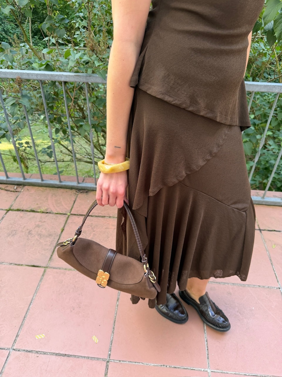 Marl Mesh Dress demitasse