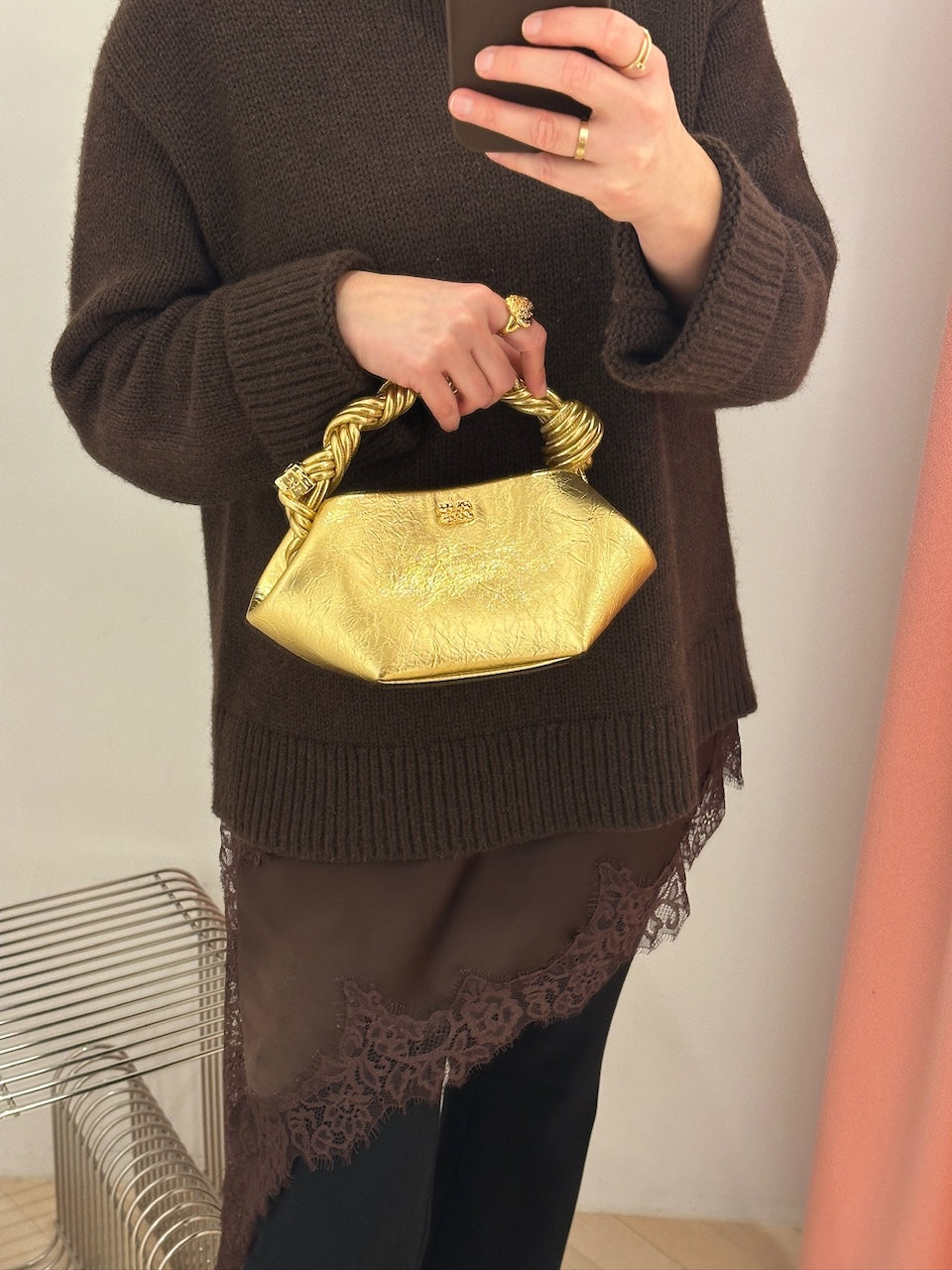 Ganni Mini Bou Bag Crushed delicacy