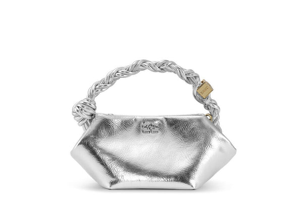 Ganni Mini Bou Bag metallic silver