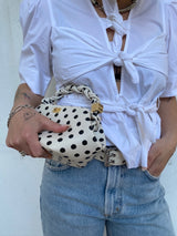 Ganni Mini Bou Bag Print Dots egret