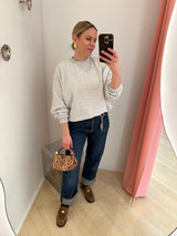 Ganni Mini Bou Bag Snake buckthom brown