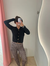 Mini Ribbed Merino Cardigan phantom