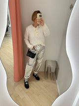 Mohair Lace Polo bright white