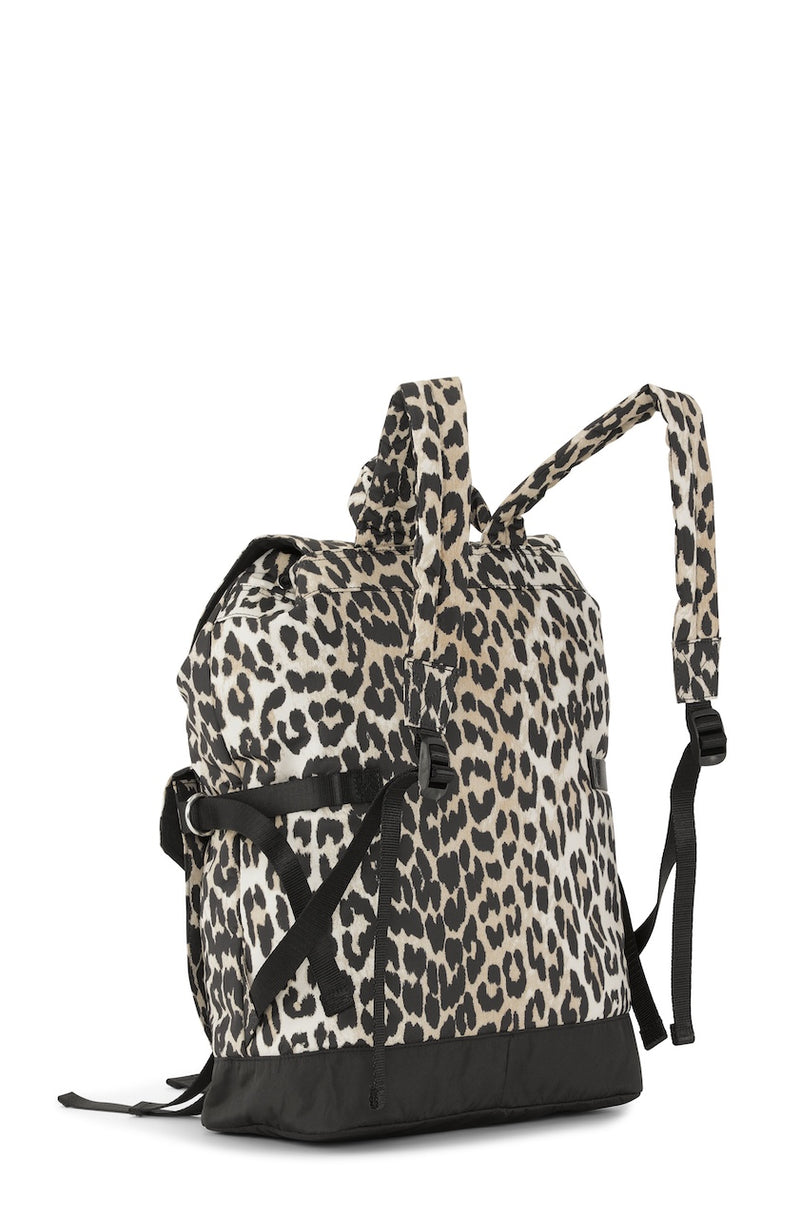GANNI Recycled Tech Backpack Print leopard aest