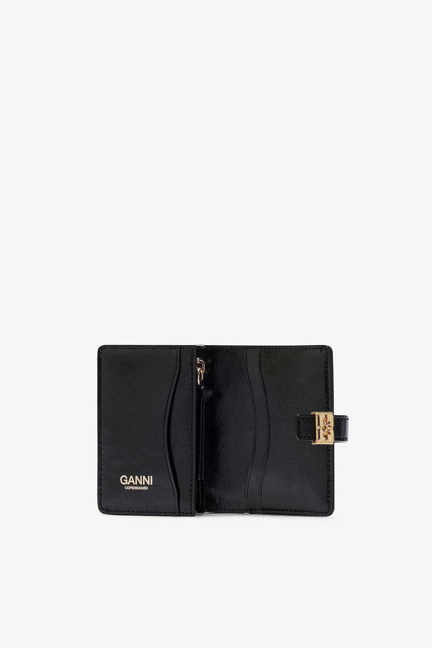 Slim Card Holder With Flap Box black
