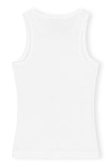 Soft Cotton Rib Tank Top bright white