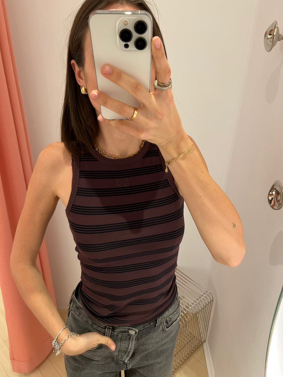 Soft Cotton Rib Tank Top chocolate plum