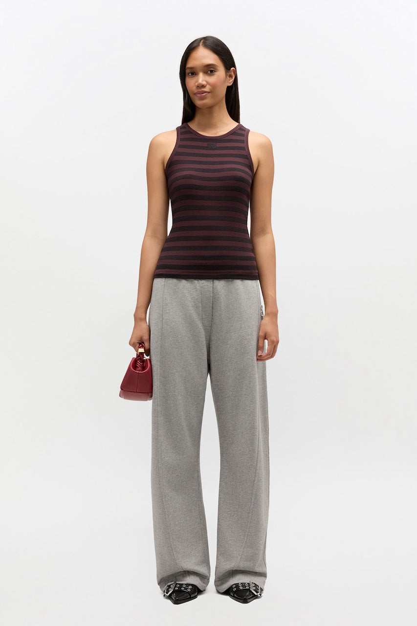 Soft Cotton Rib Tank Top chocolate plum