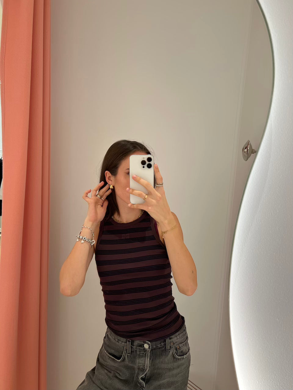 Soft Cotton Rib Tank Top chocolate plum