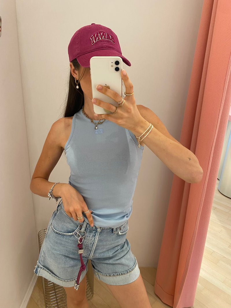 Soft Cotton Rib Tank Top soft chambrey