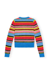 Soft Wool Stripe Cardigan multicolour