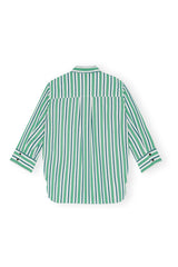Striped Cotton Shirt creme de menthe
