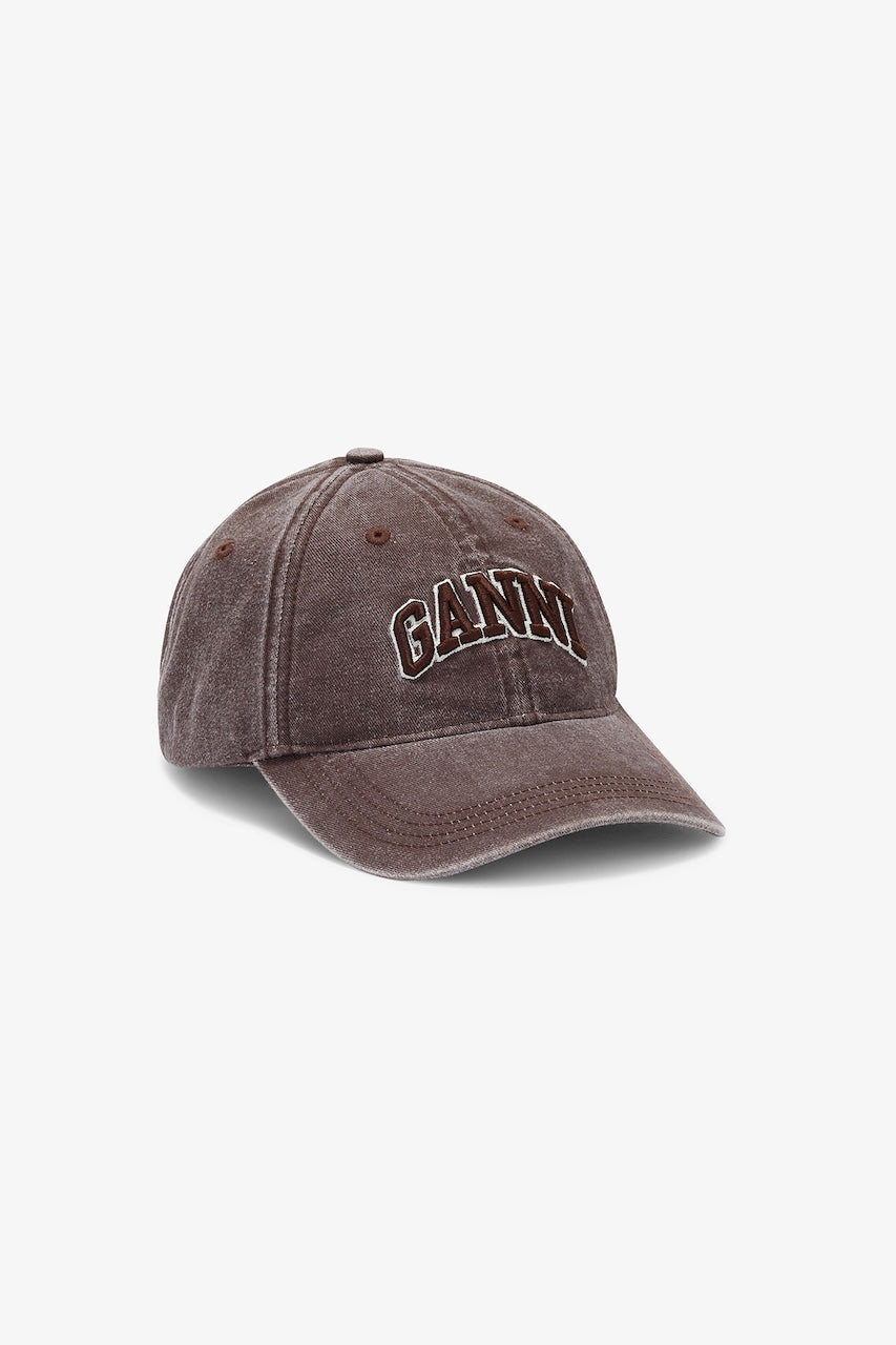 Washed Cotton Canvas Cap chocolate plum