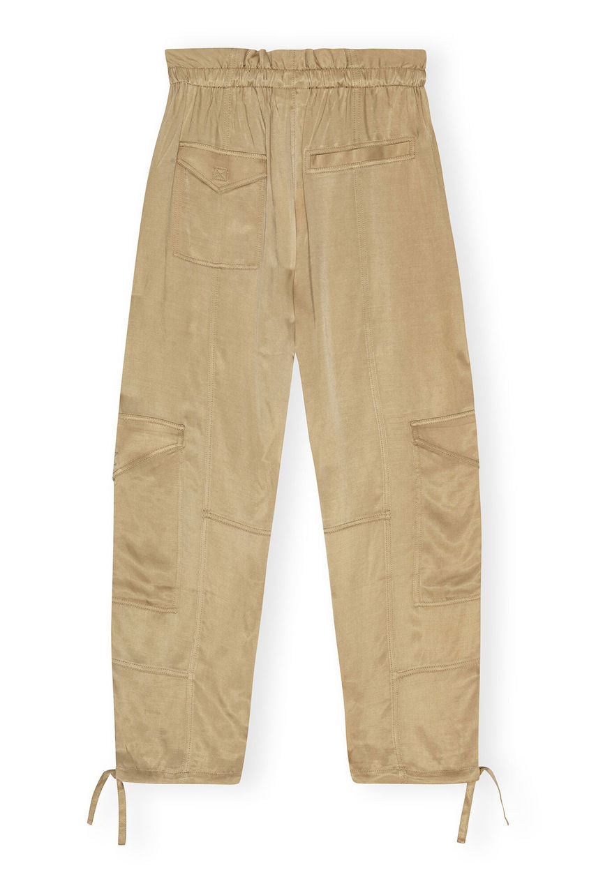 Washed Satin Pants safari
