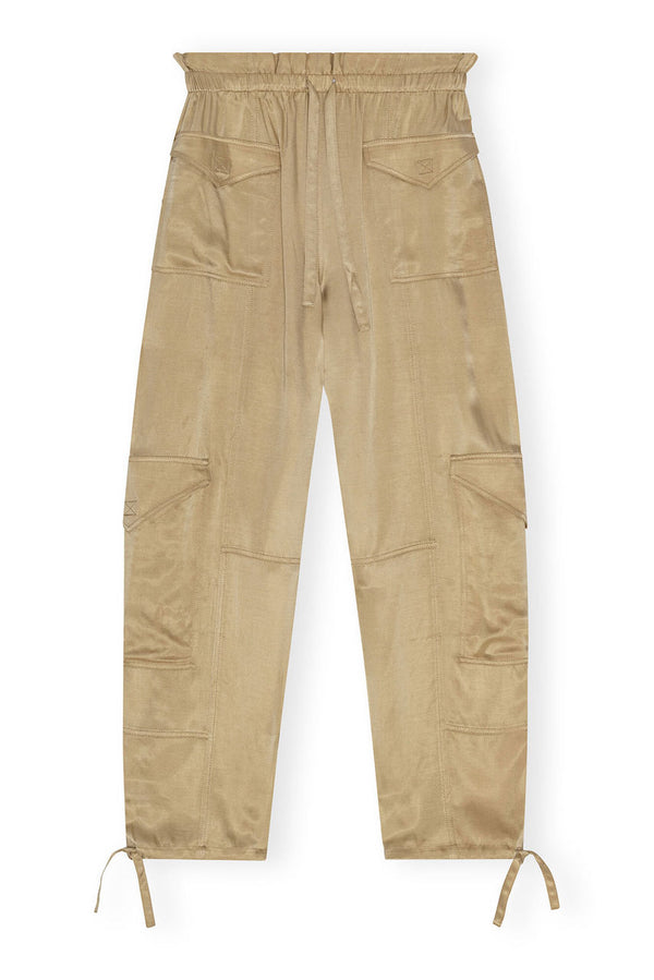 Washed Satin Pants safari