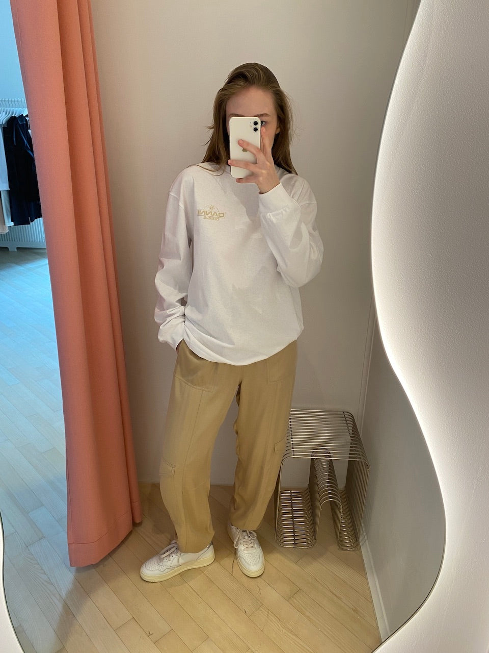 Washed Satin Pants safari