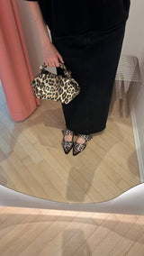 Wide Welt Buckle Ballerina Naplack leopard