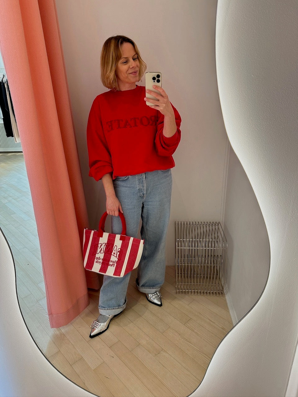 Wide Welt Buckle Ballerina Naplack silver