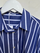 Ava Blouse navy thick stripe