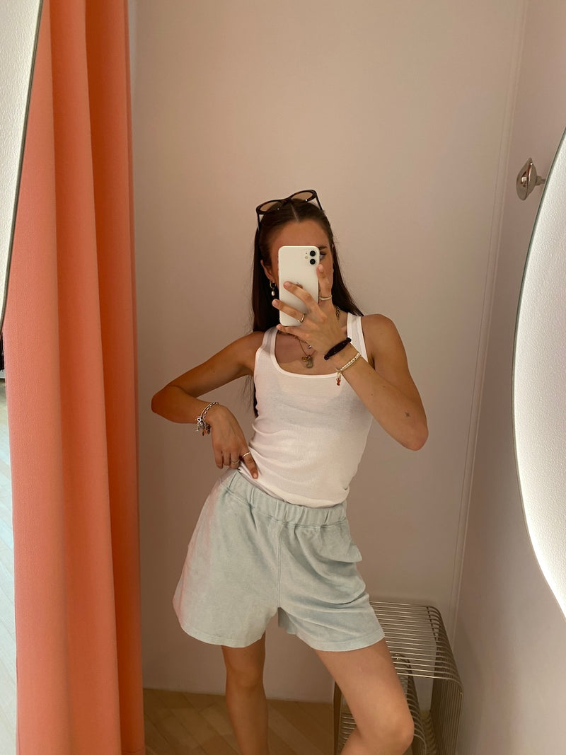 Frottee Shorts baby blue