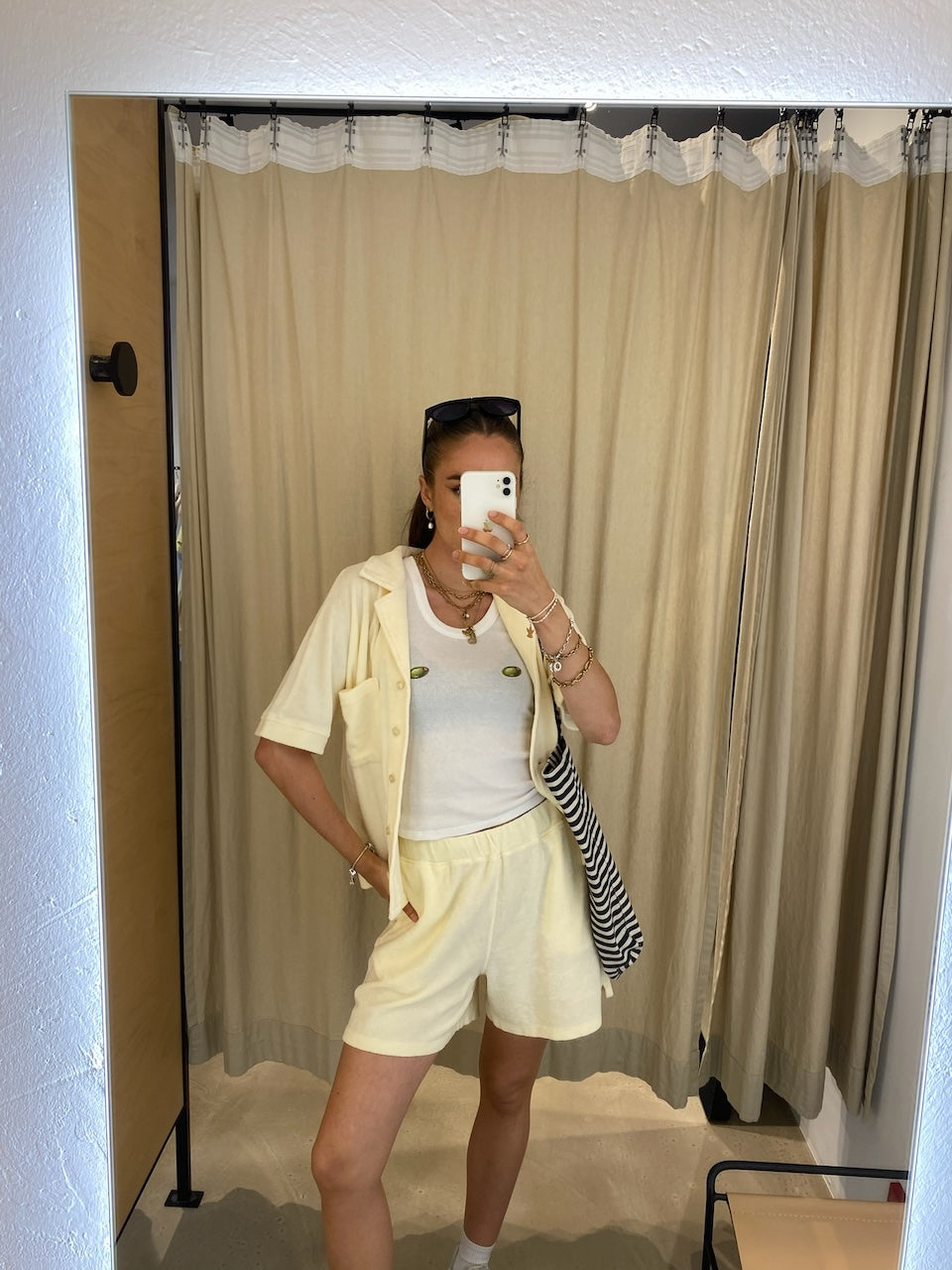 Frottee Shorts egret