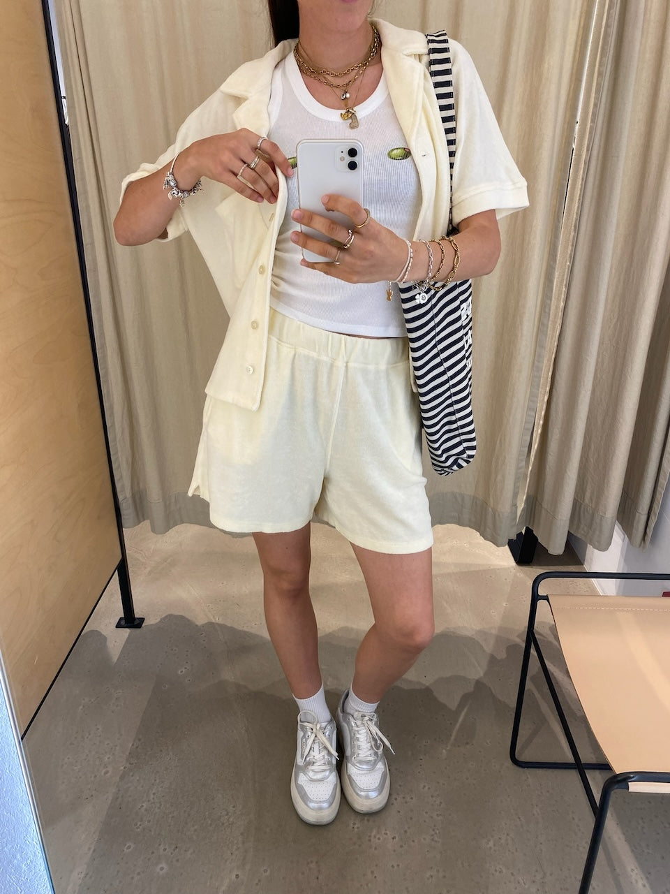 Frottee Shorts egret