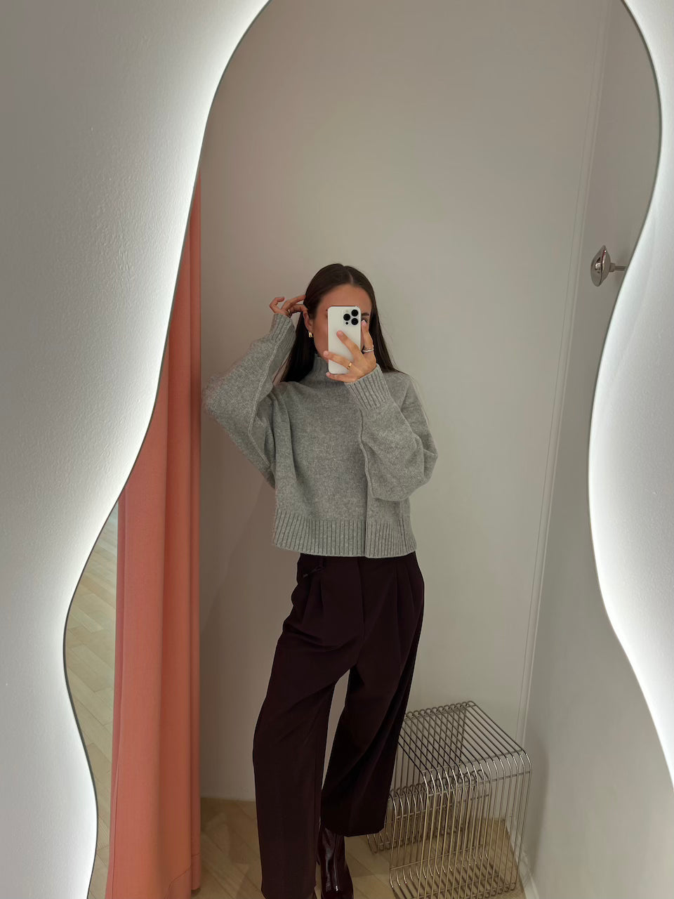 Ina Turtleneck Pullover grey melange